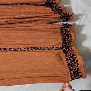 American Eagle Outfitters embroidered wide leg pants NWT. Has pockets!